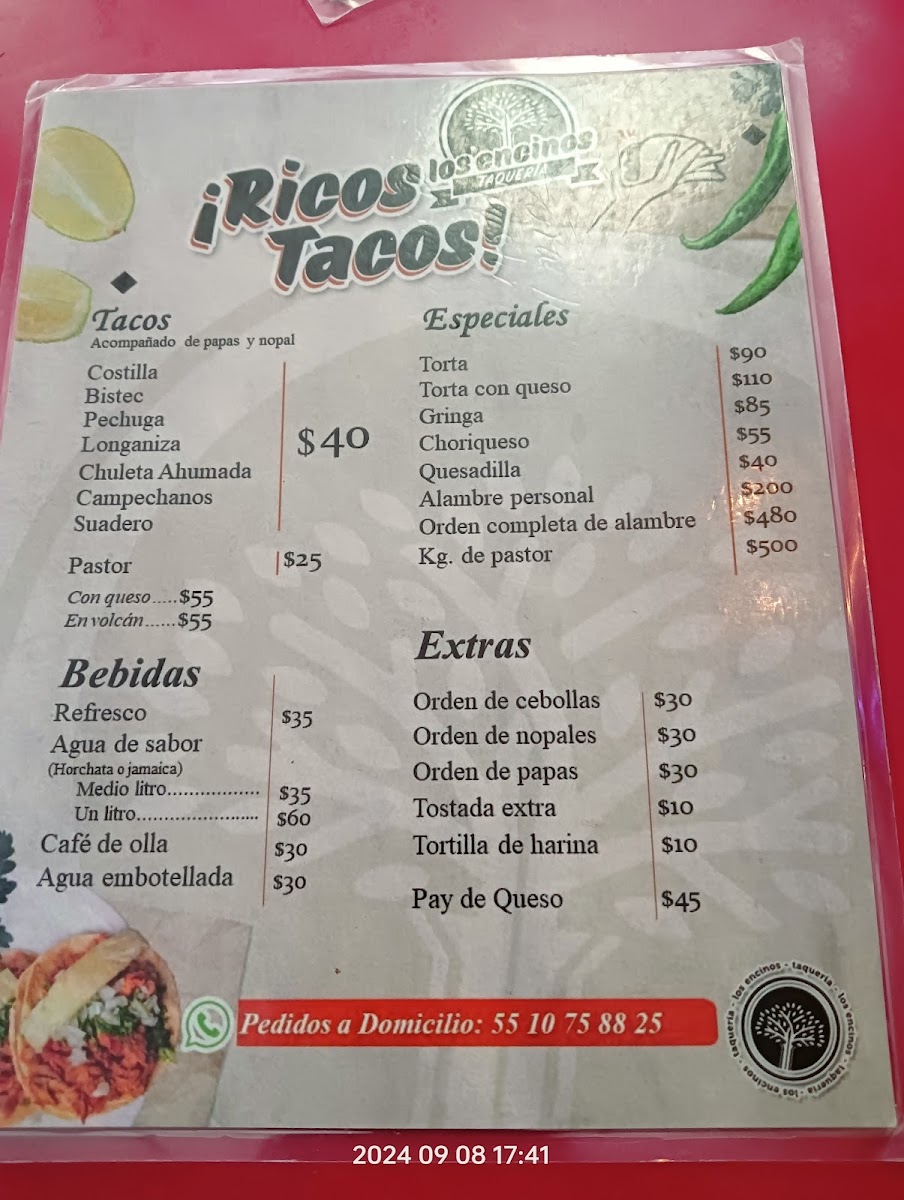Taquería Los Encinos Menu - Image 2